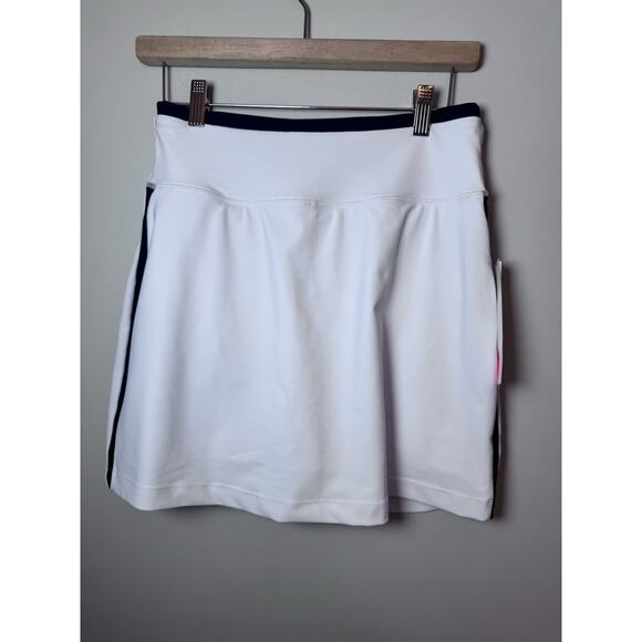 Aqua Athletic Golf Skort White W/Navy Contrast Trim Pull on Skort Sz S NWT $68 - Picture 12 of 16